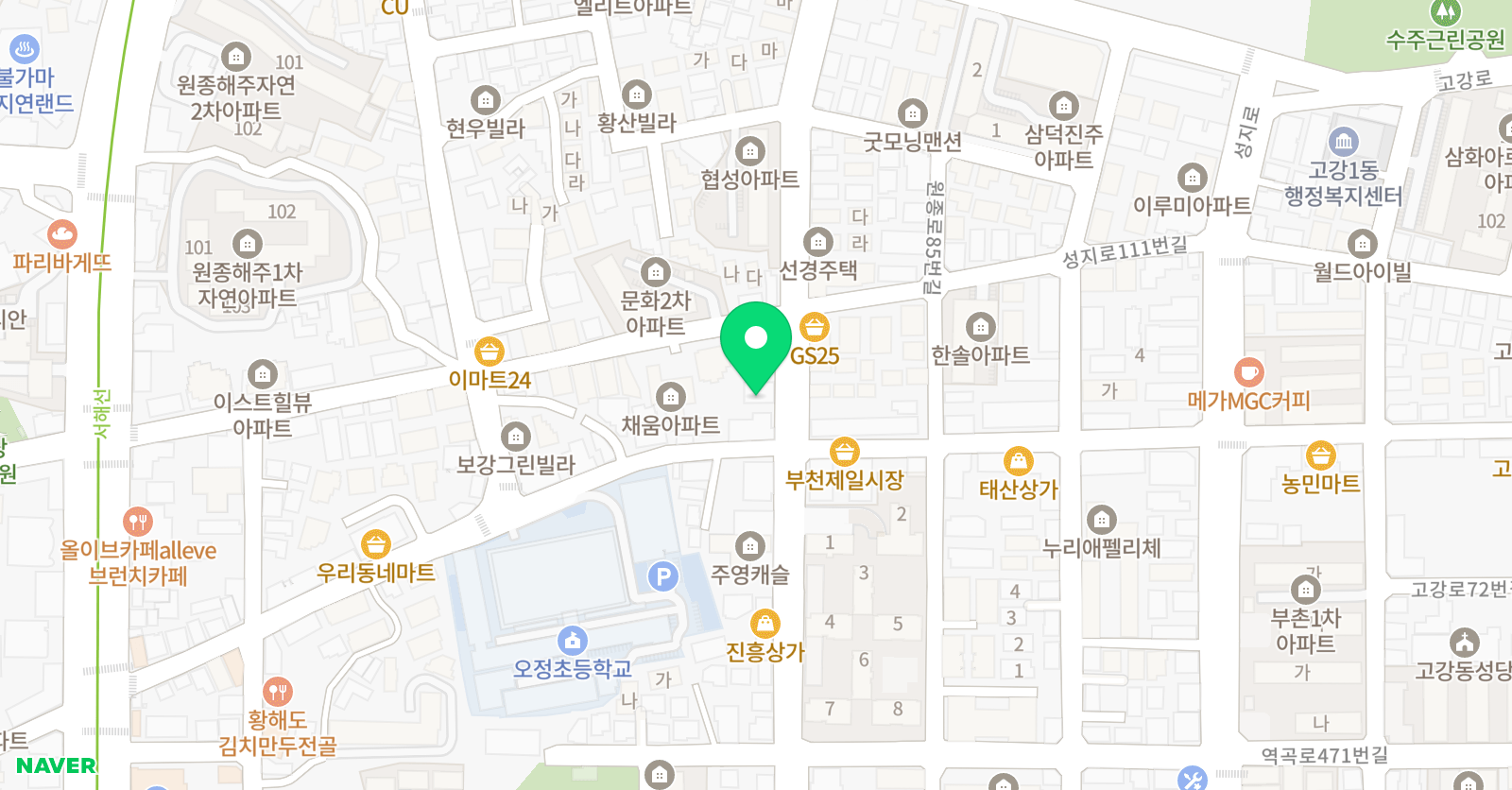 멘토 초중보습학원 위치