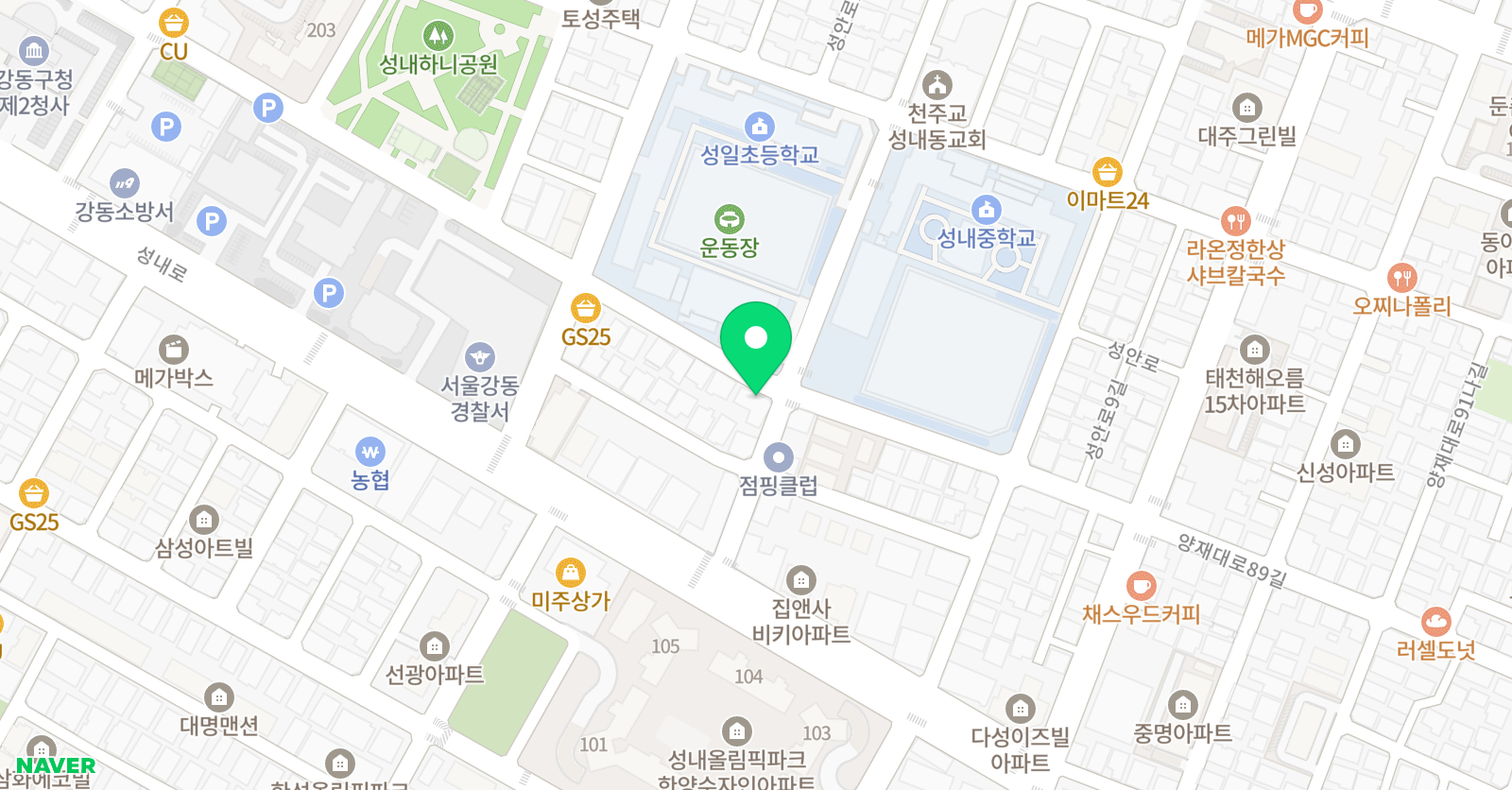 고려대솔빛 태권도 위치
