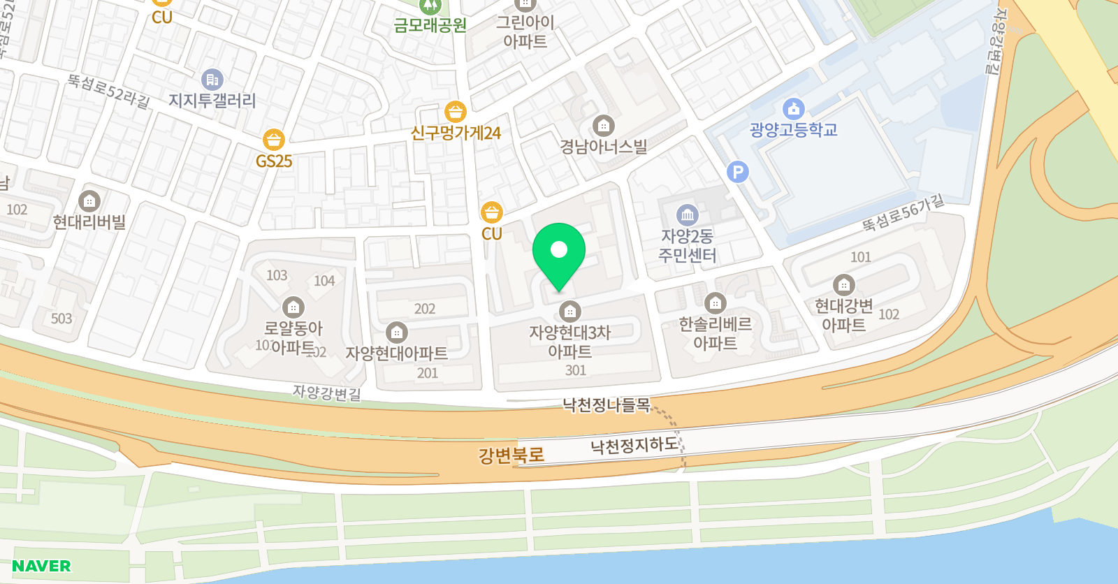 푸른나무 태권도 위치