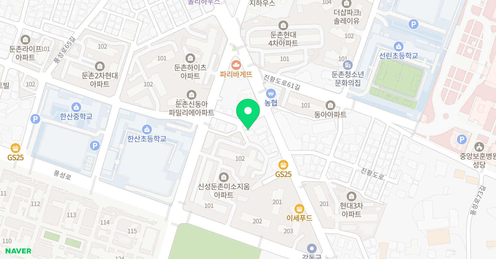 카이로스풋볼클럽 강동점 위치