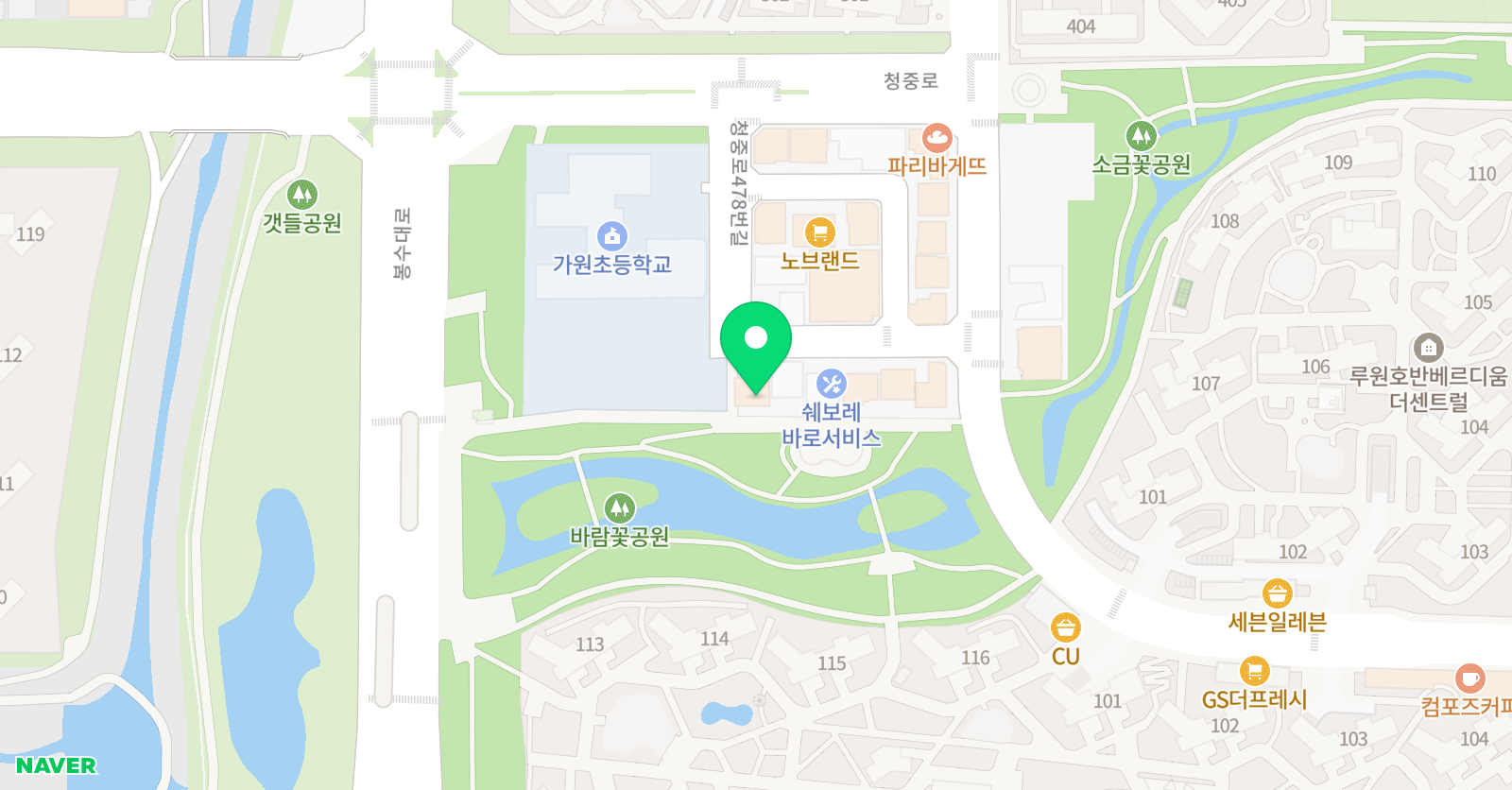 라온 태권도프렌즈 위치