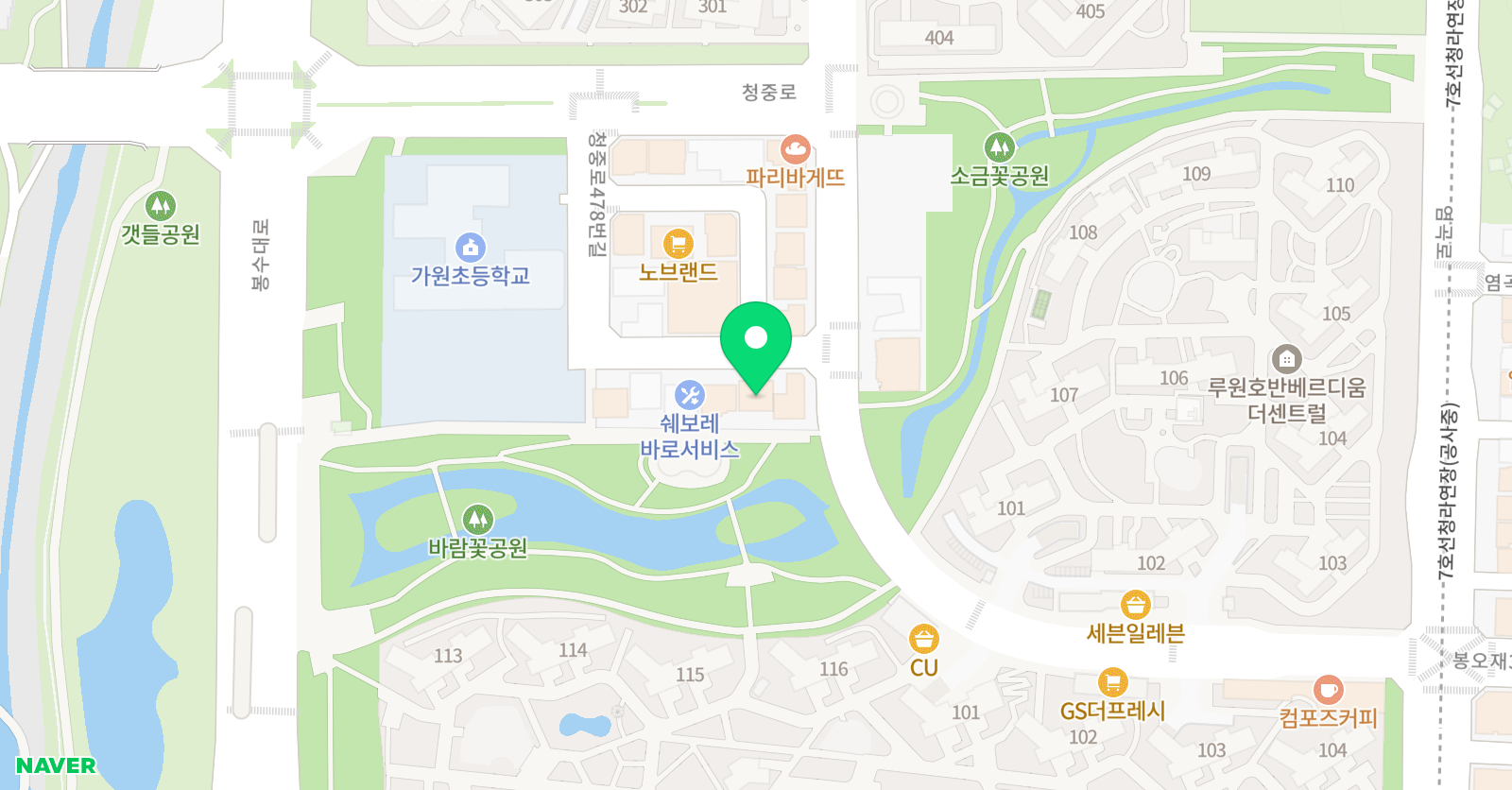 한국파워점핑줄넘기 루원시티점 위치
