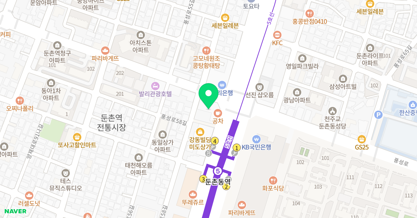 양은영 영어학원 둔촌관 위치