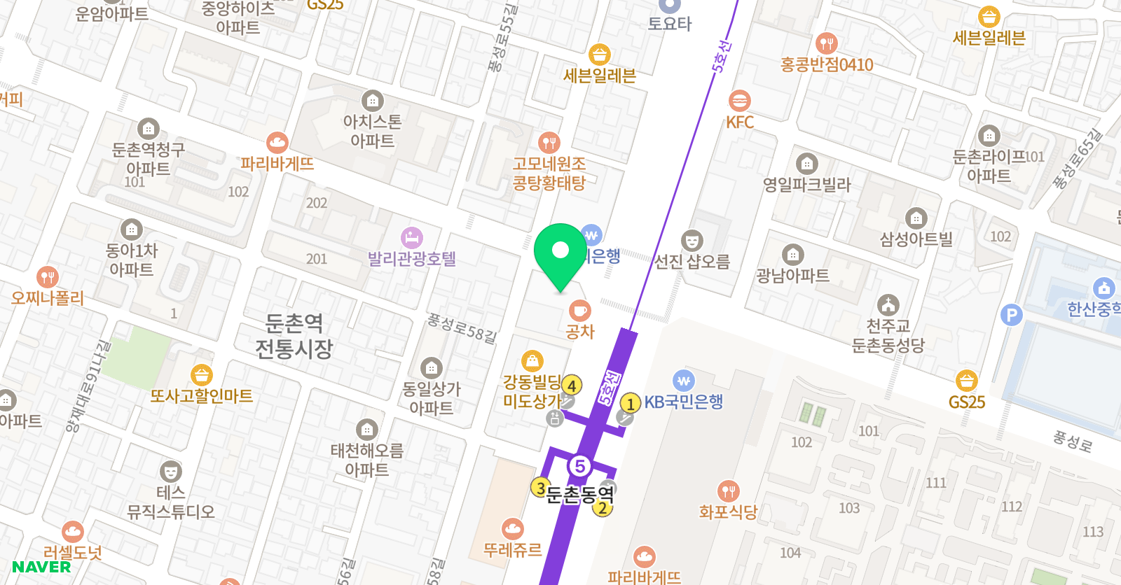고창덕 수마루 학원 위치