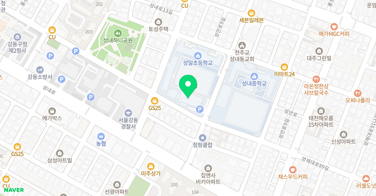 성일스포렉스 피트니스 위치