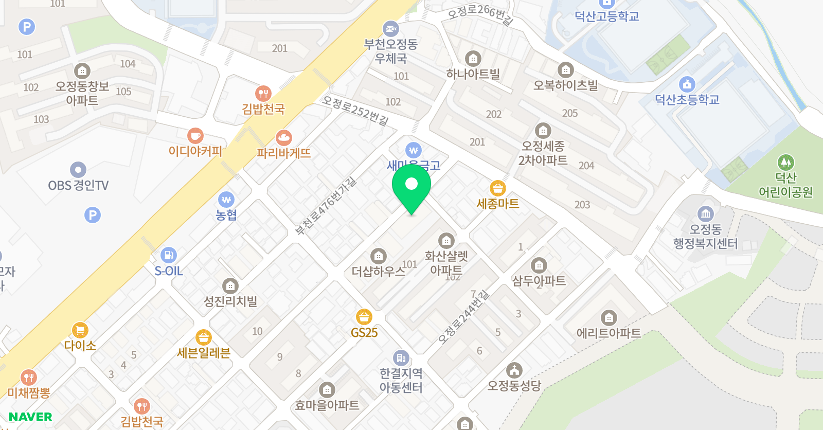 링키영어 부천오정점 위치