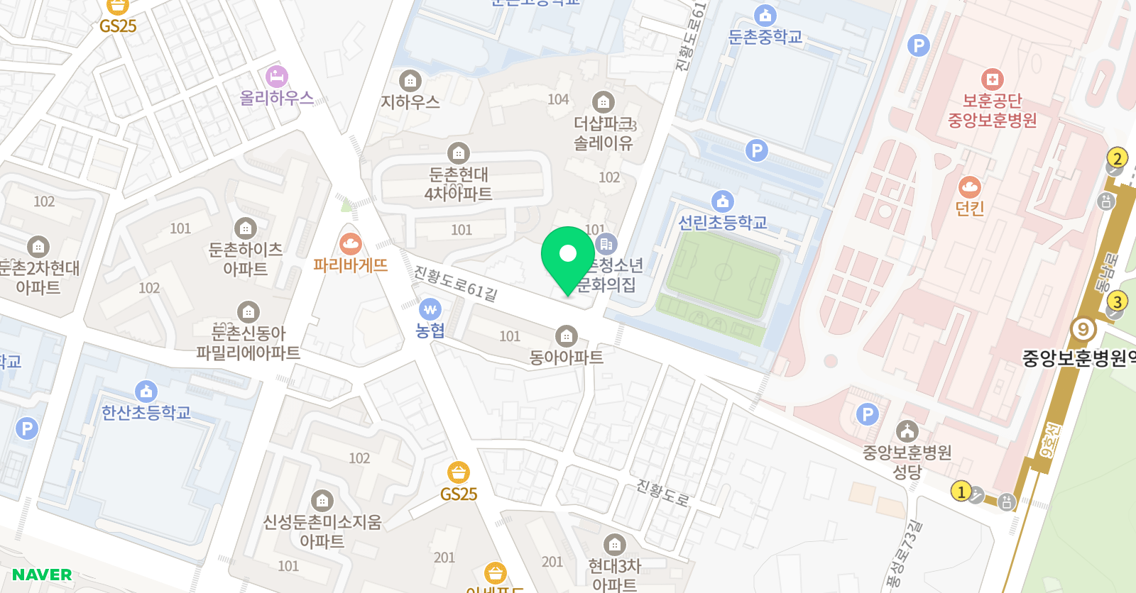시나브람 학원 위치