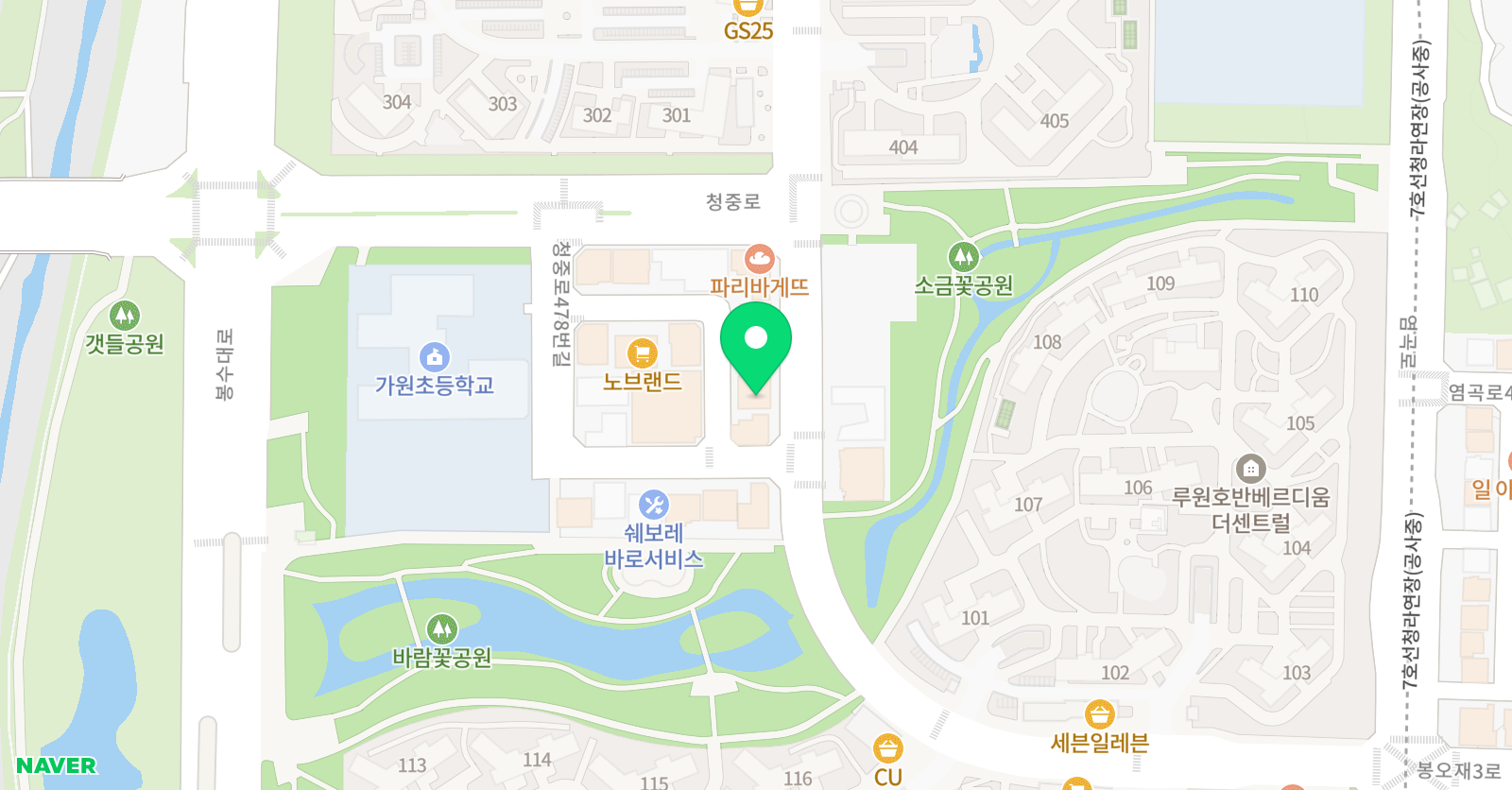 올바른 영수학원 루원시티 위치