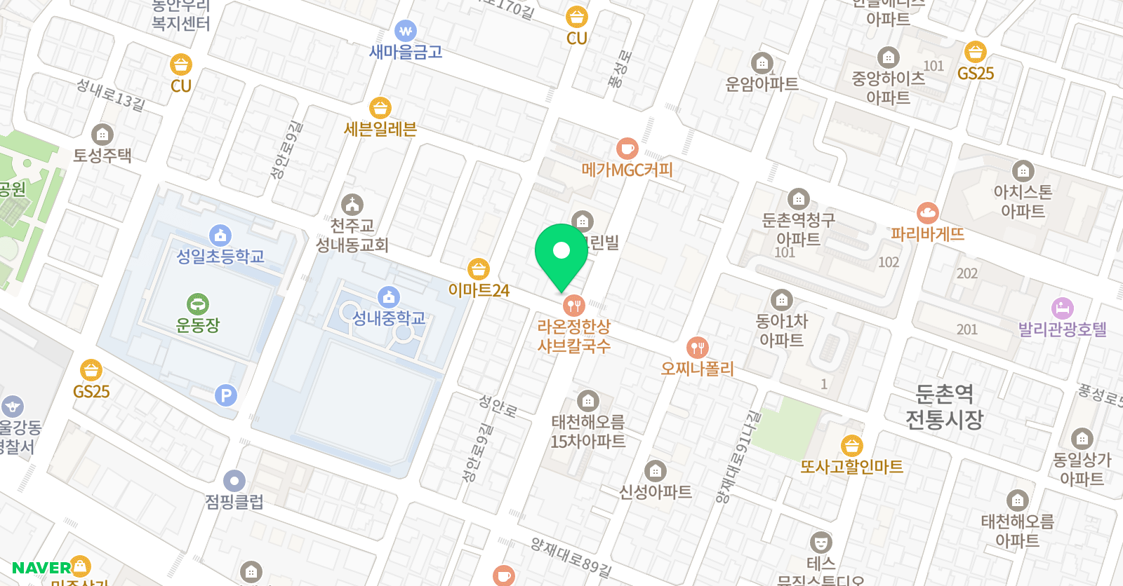눈높이러닝센터 성안학원 위치