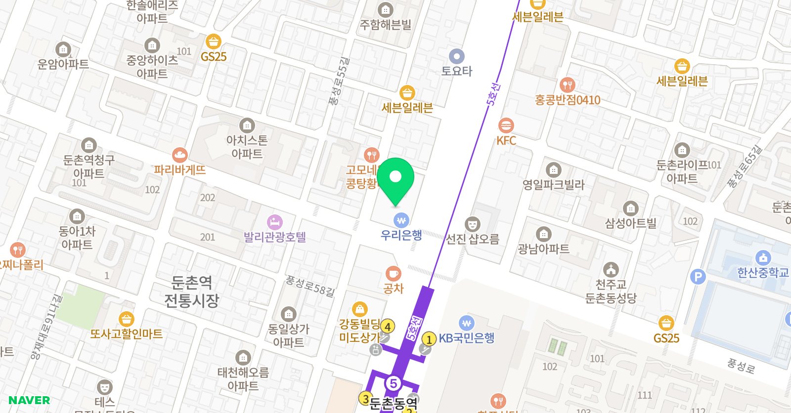 필즈더클래식 강동둔촌센터 위치