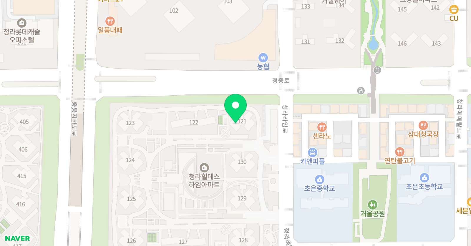 기탄사고력교실 청라힐데스하임점 위치