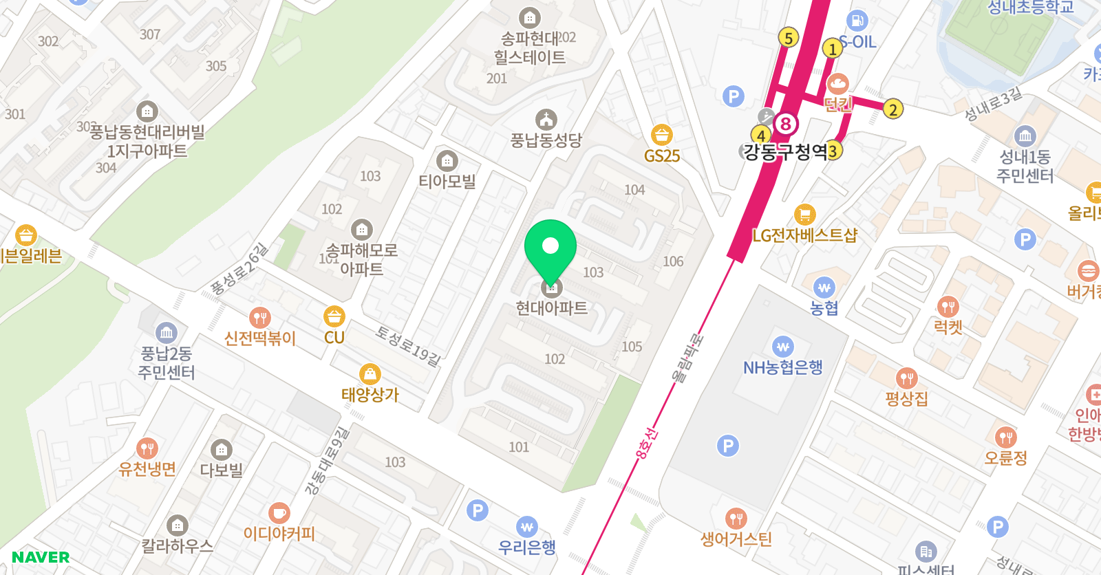 색깔 한스푼 광진점 위치