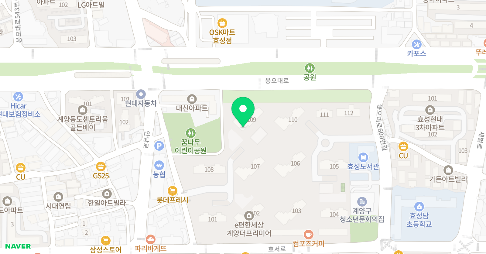 기탄 사고력교실 계양힐스테이트자이점 위치