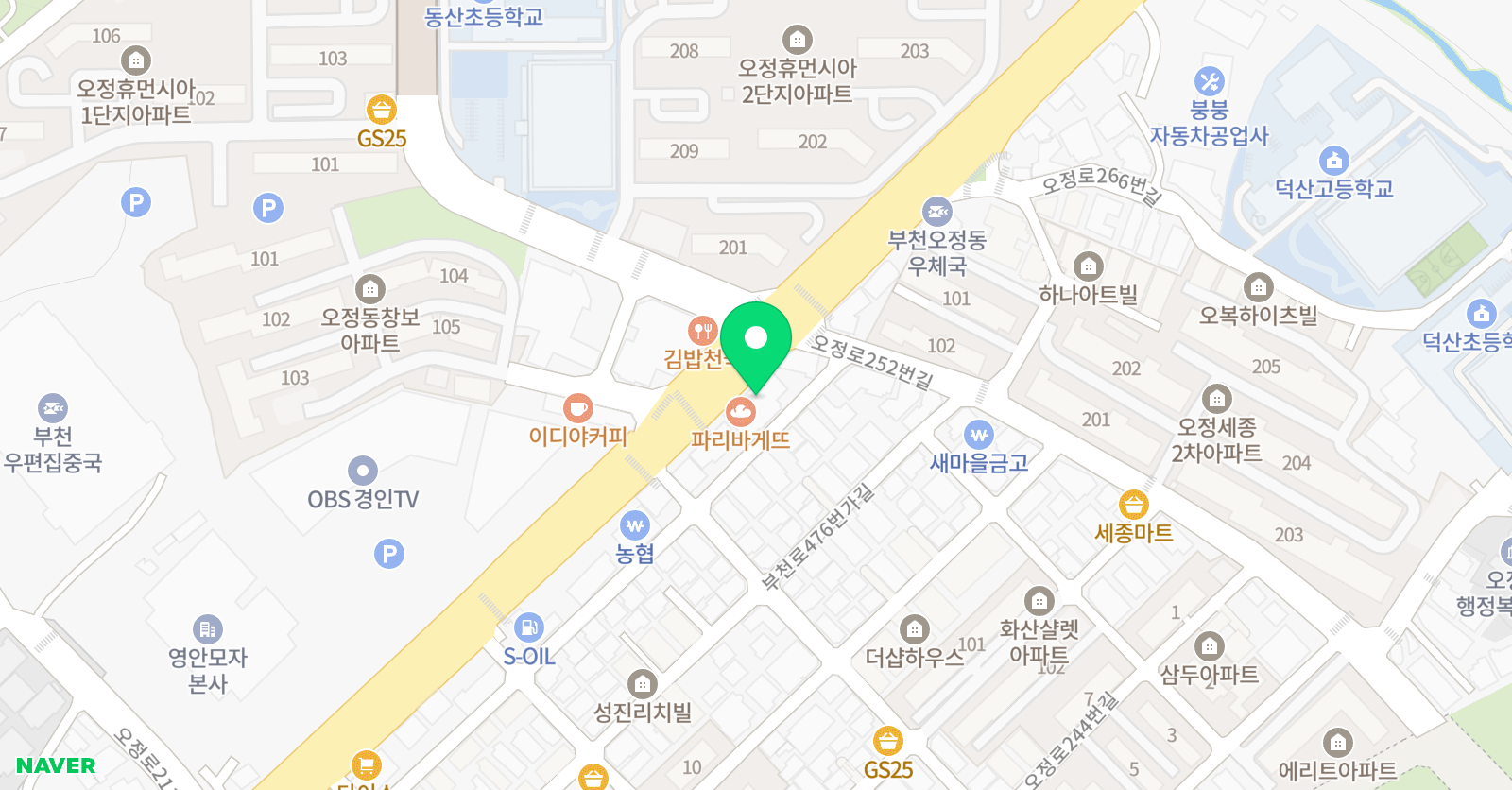 SJ 음악학원 위치