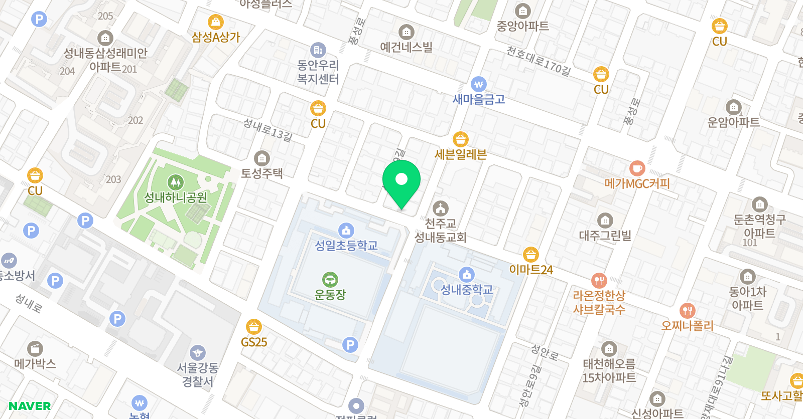 뮤엠 영어 성일엔젤라 영어교습소 위치