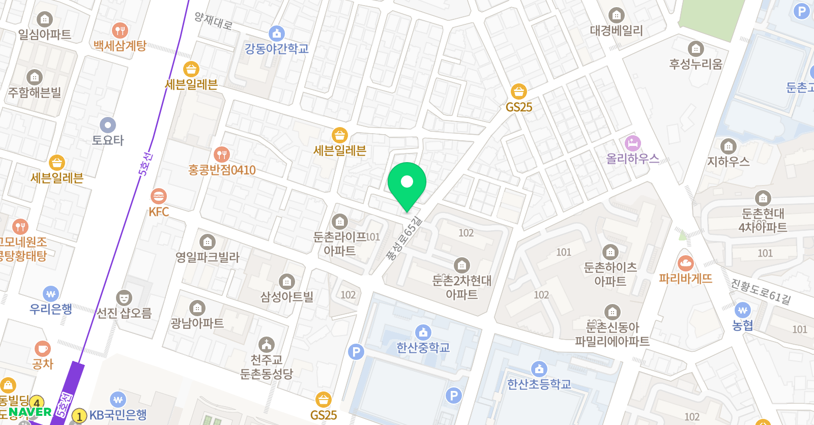인W 영어학원 위치