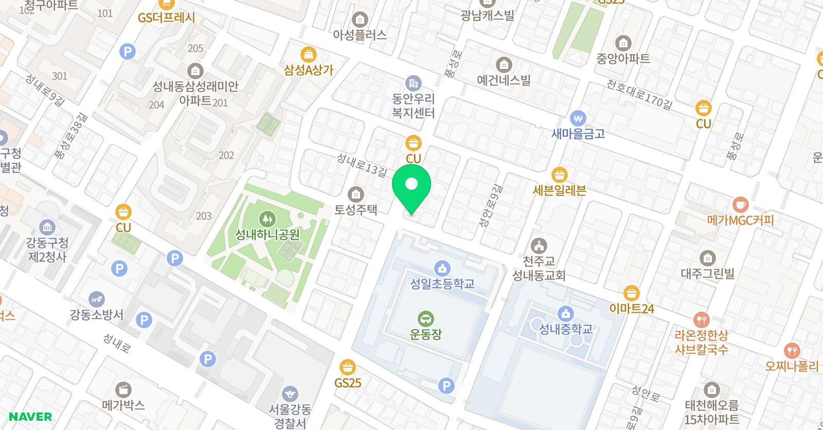 크리아트 강동성내원 위치