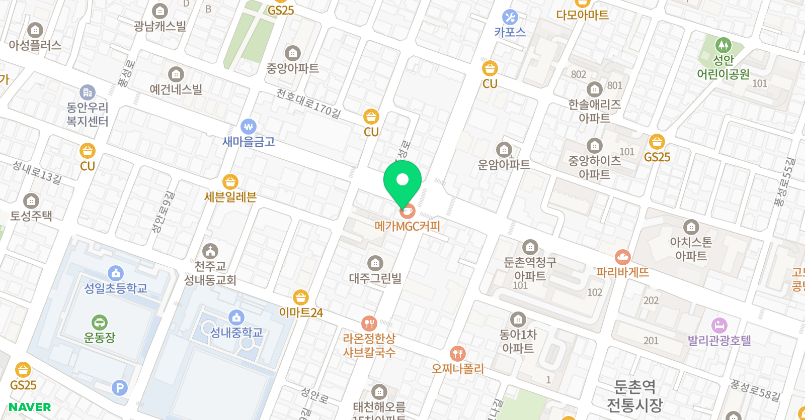 웅진씽크빅 학원 성안센터 위치