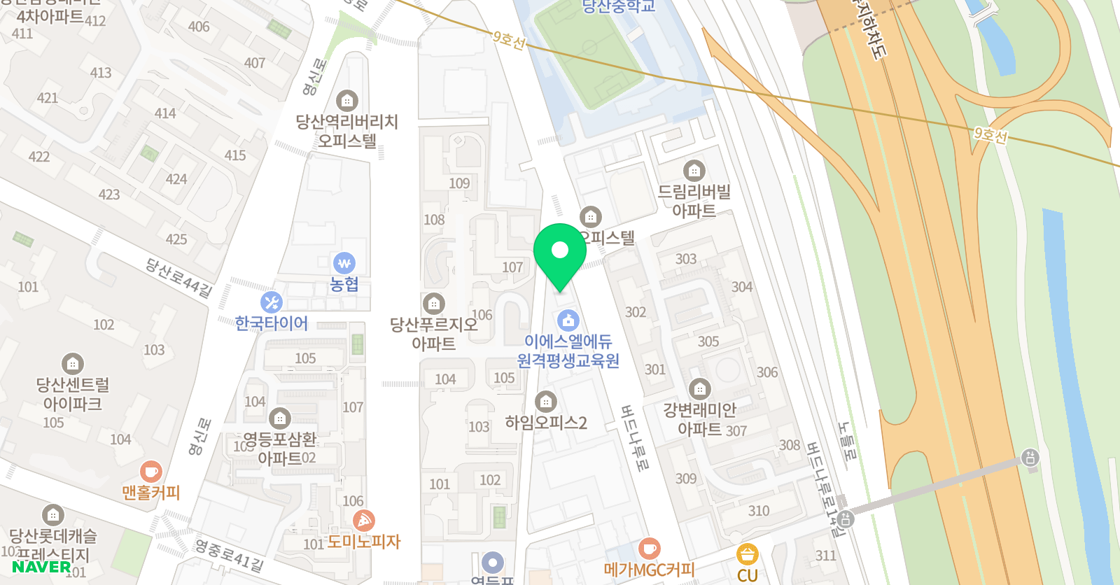 당산리더스 해법학원 위치