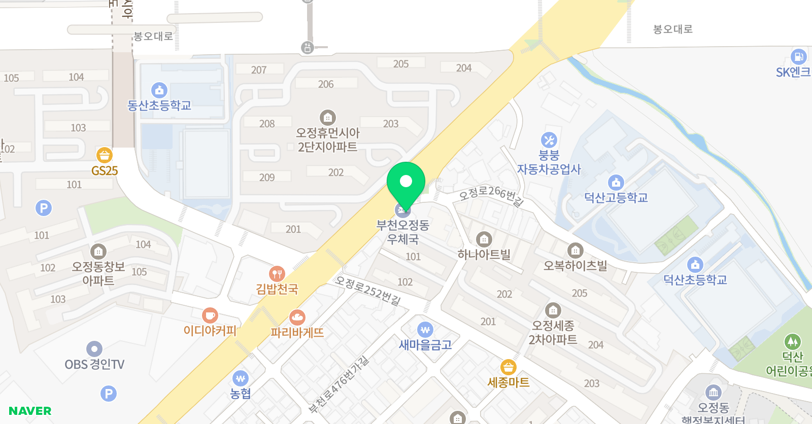 패턴스터디 오정캠퍼스 위치