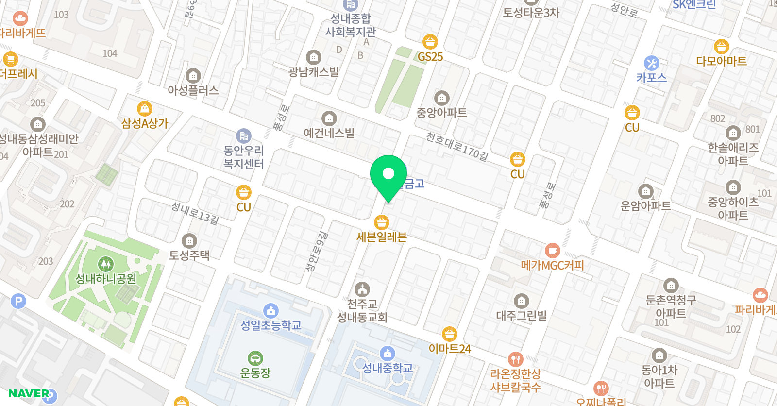삼성 영어 성일셀레나 영어교습소 위치