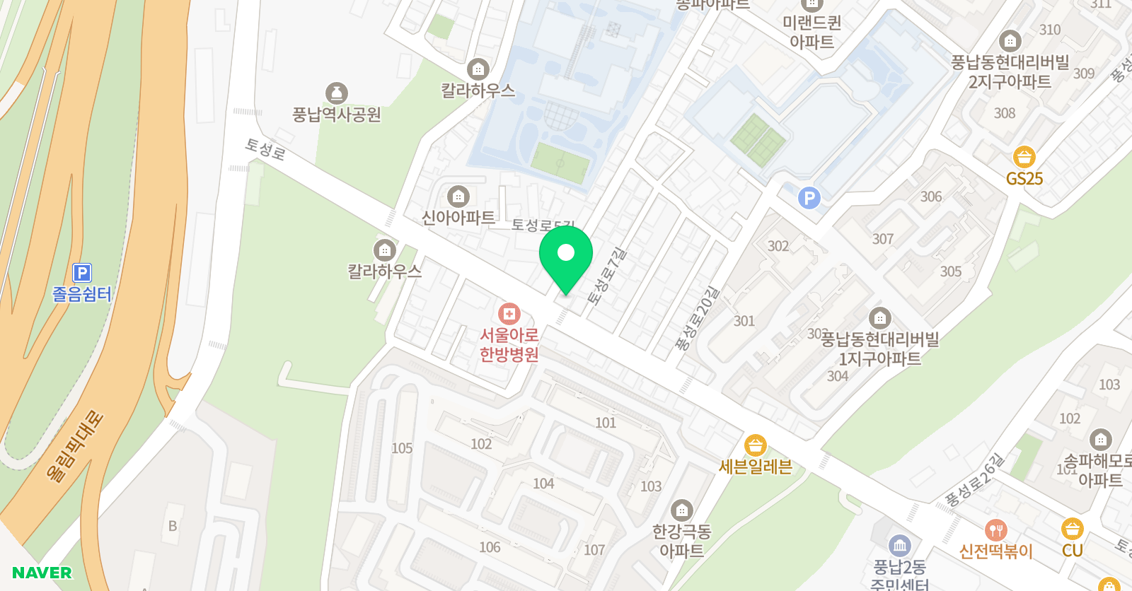 삼성 영어 풍납캐슬교실 위치
