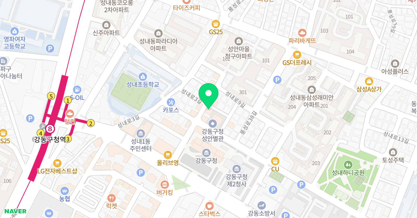 삼성 영어 성내교실 위치