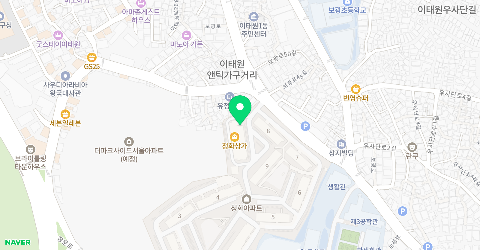 듀포드 인터내셔널컬리지 어학원 위치