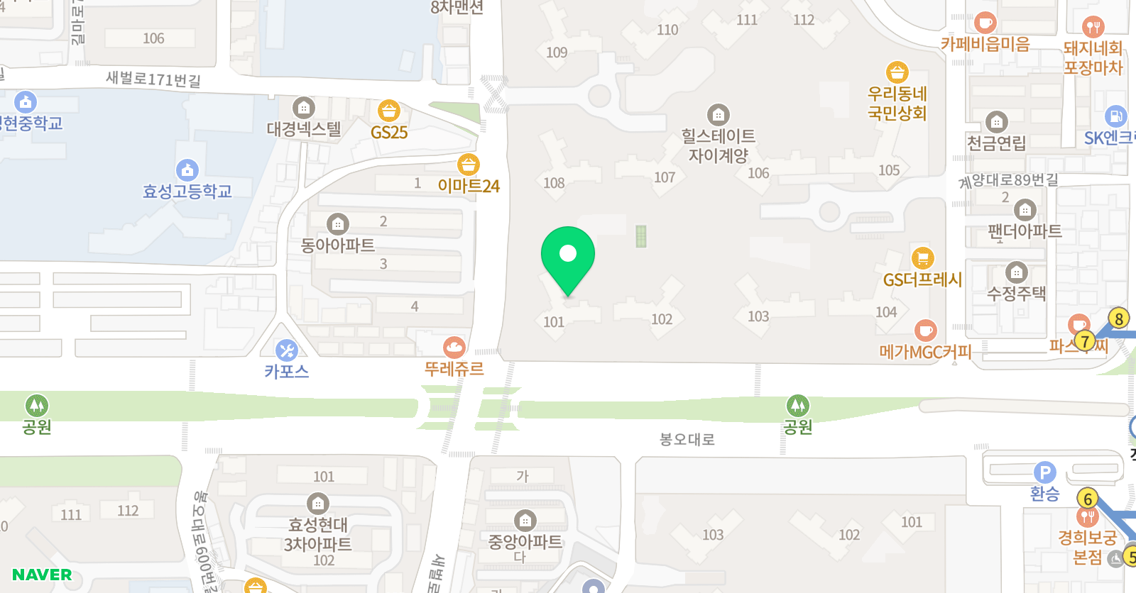 이제이쌤 수학 위치