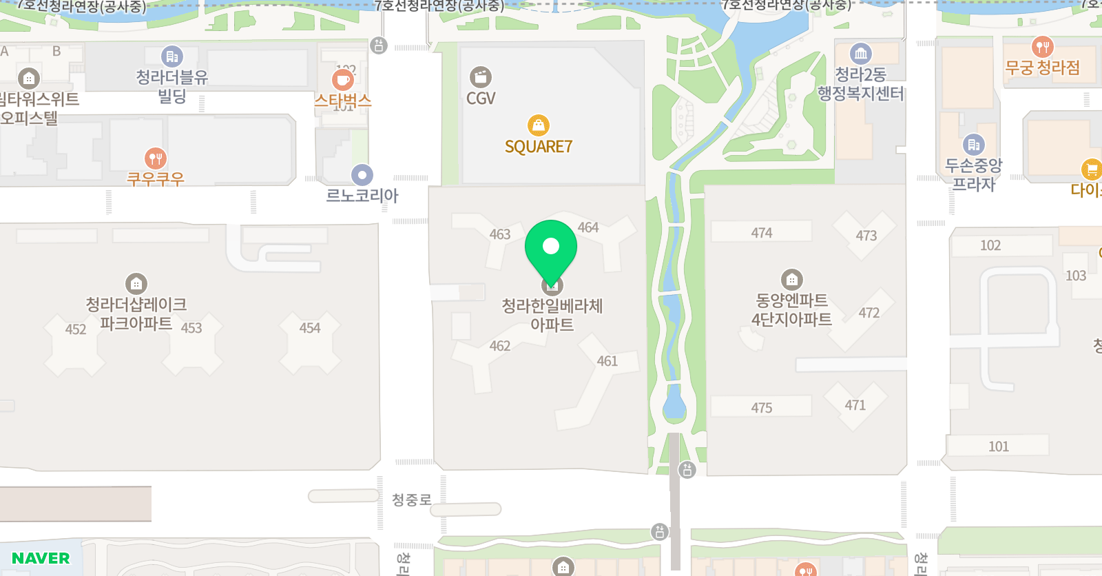 잉글리시브레인스튜디오 청라베라체점 위치