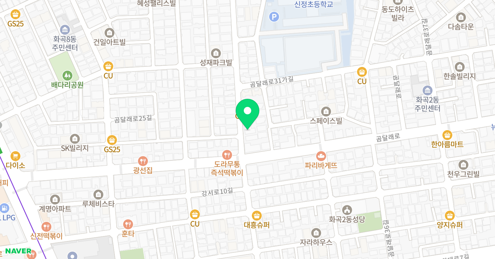 더큐앤에이 보습학원 위치