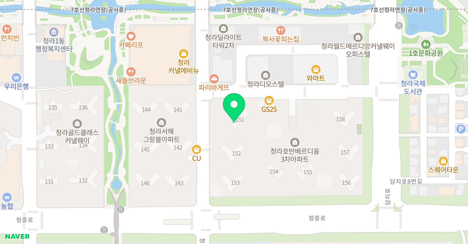 아소비 인천청라호반20블럭점 위치
