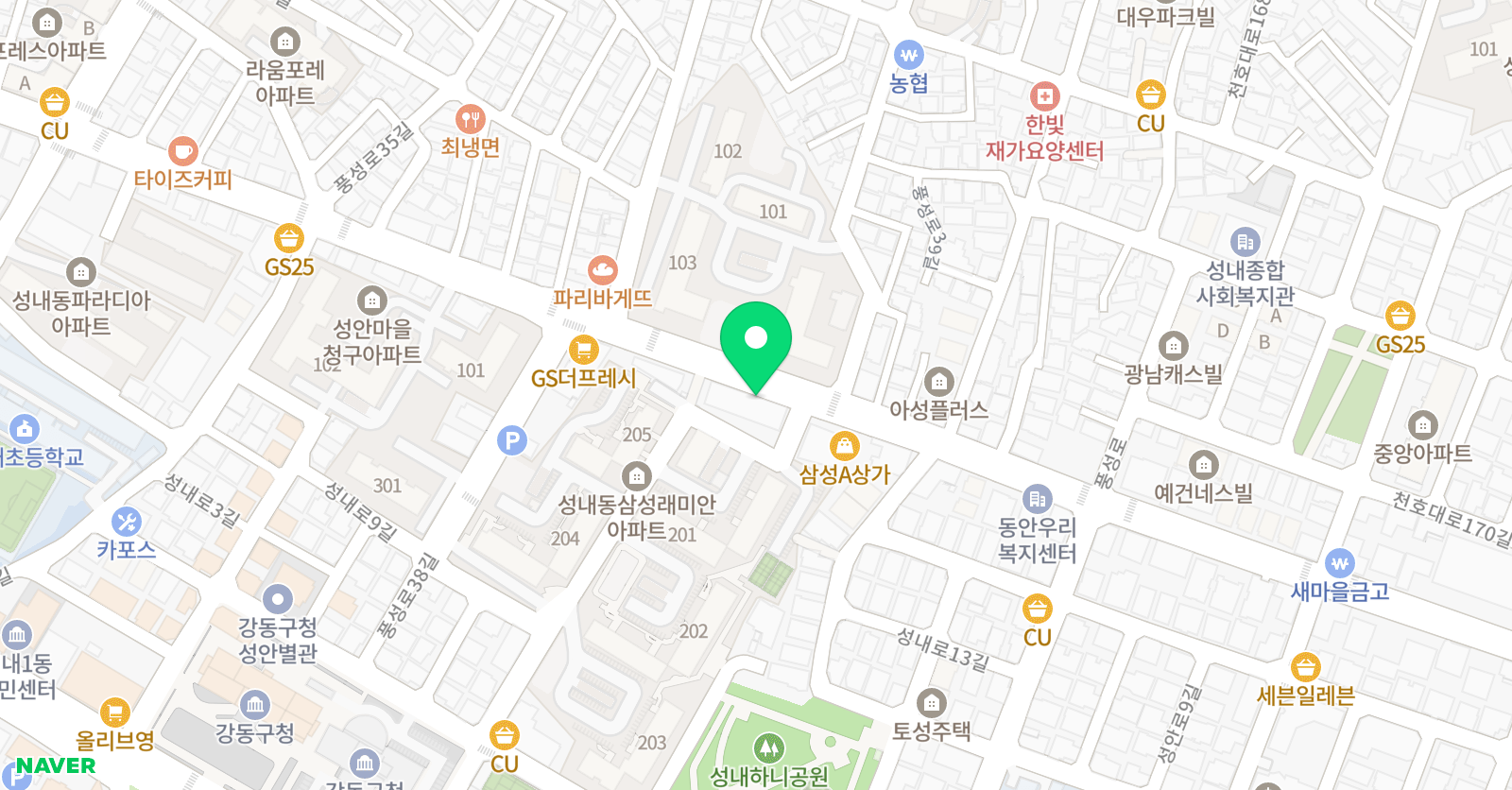 하얀 미술 위치