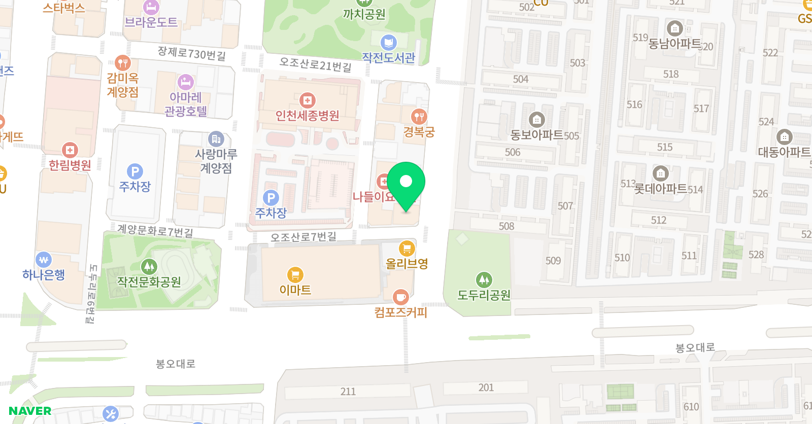 와이즈만 영재교육 인천계양센터 위치
