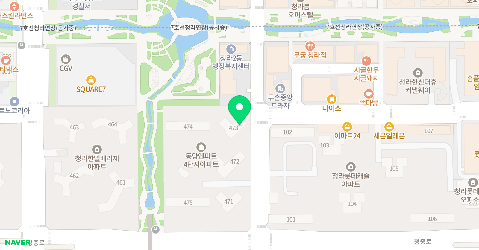 기탄사고력 교실 청라도담점 위치