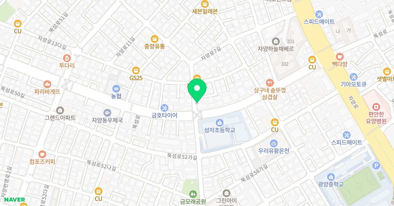 플레이팩토 자양성자교육원 위치
