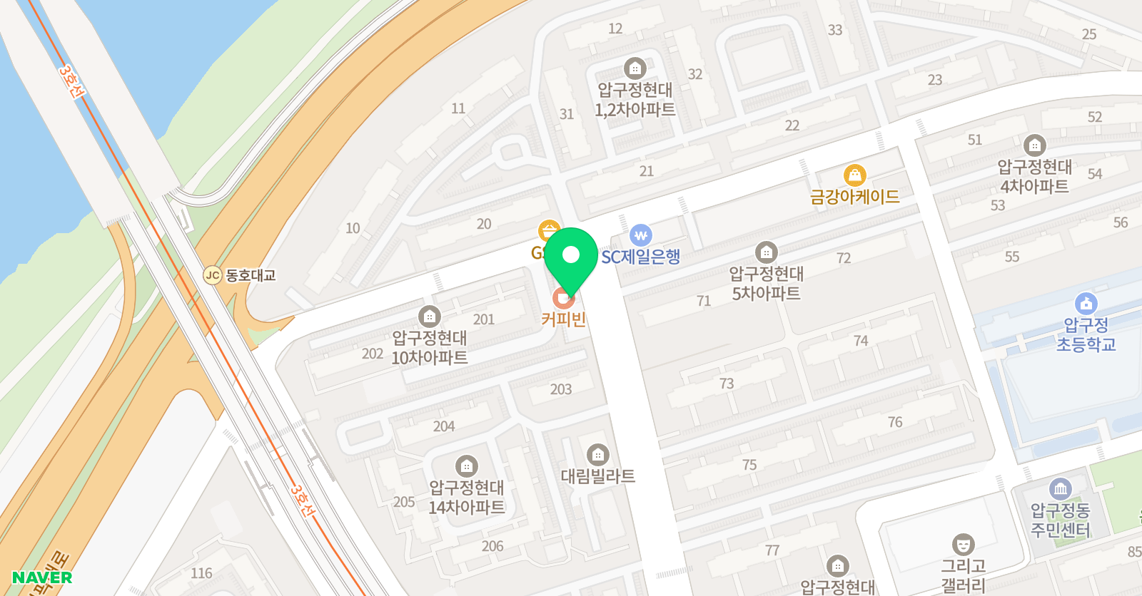 상위권 수학학원 압구정점 위치