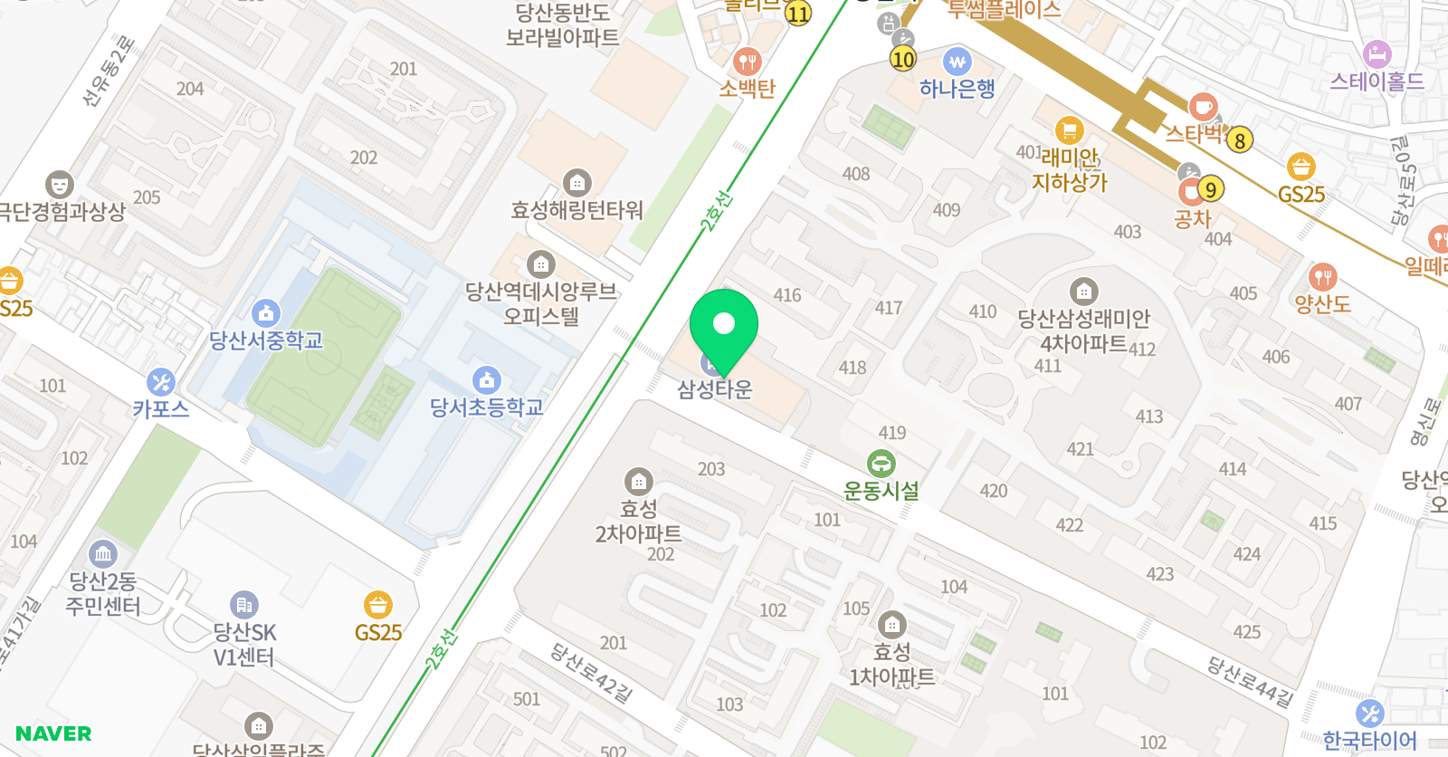 아트앤하트 서울 당산 삼성타운교육원 위치
