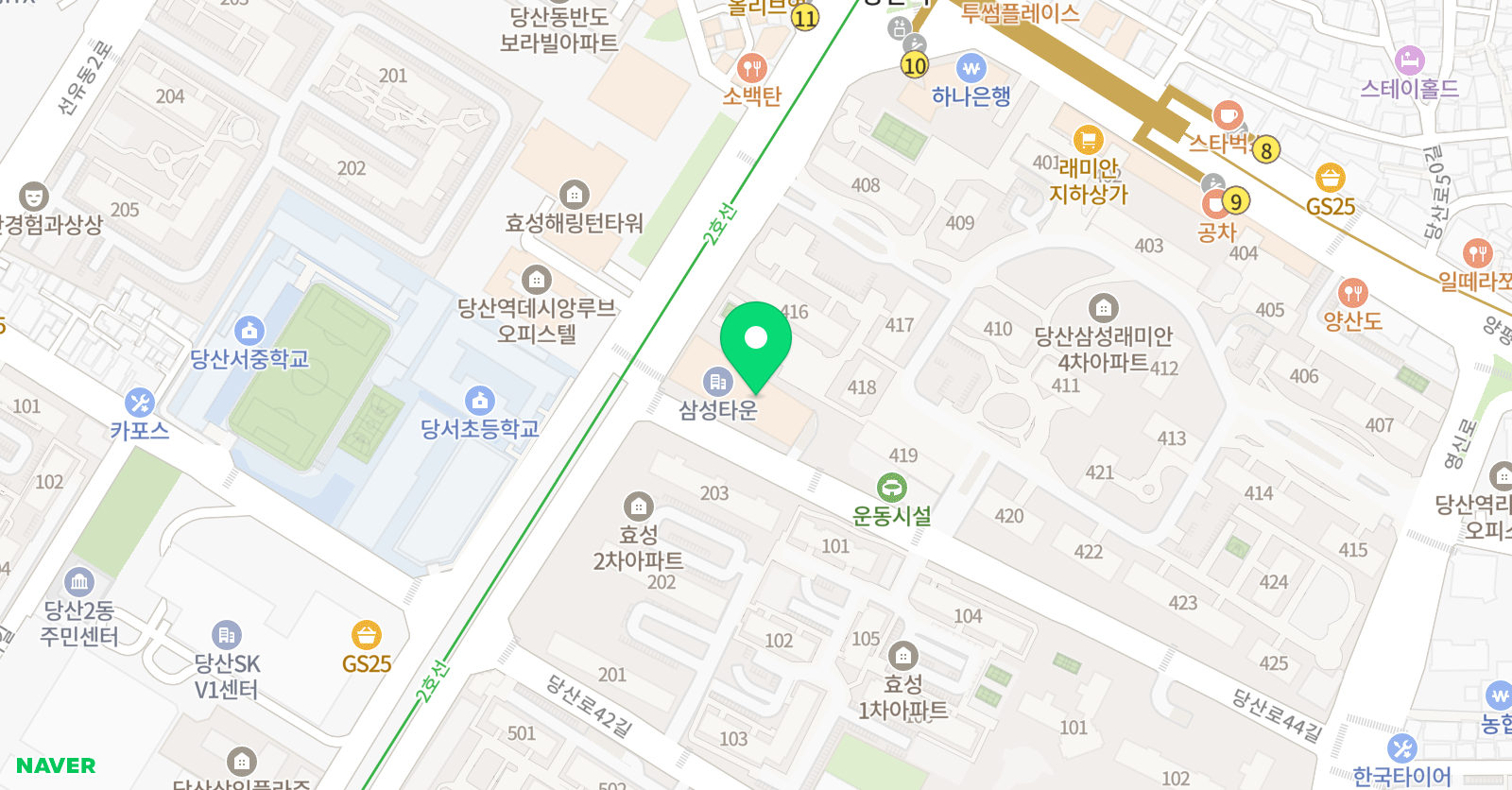 한체대 청도태권도 위치