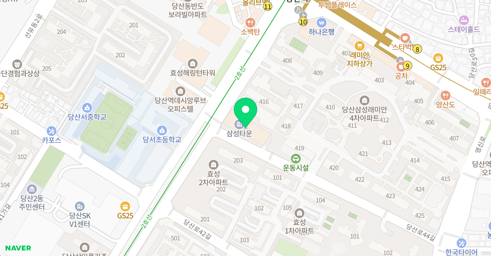 국락 국어논술학원 위치