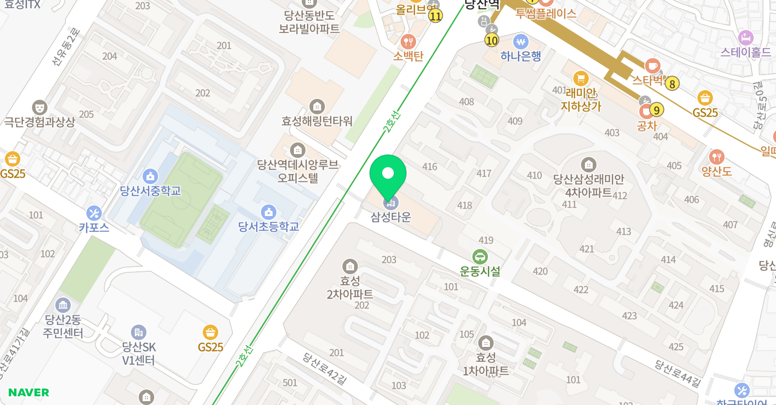 당산 한우리 독서논술교습소 위치