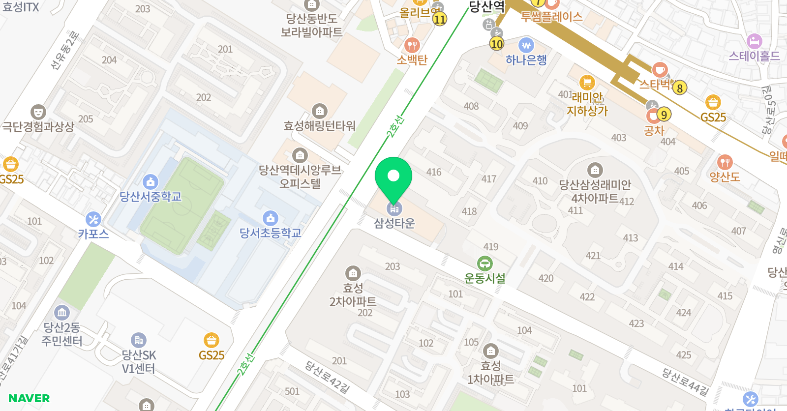 정이조 영어학원 당산캠퍼스 위치