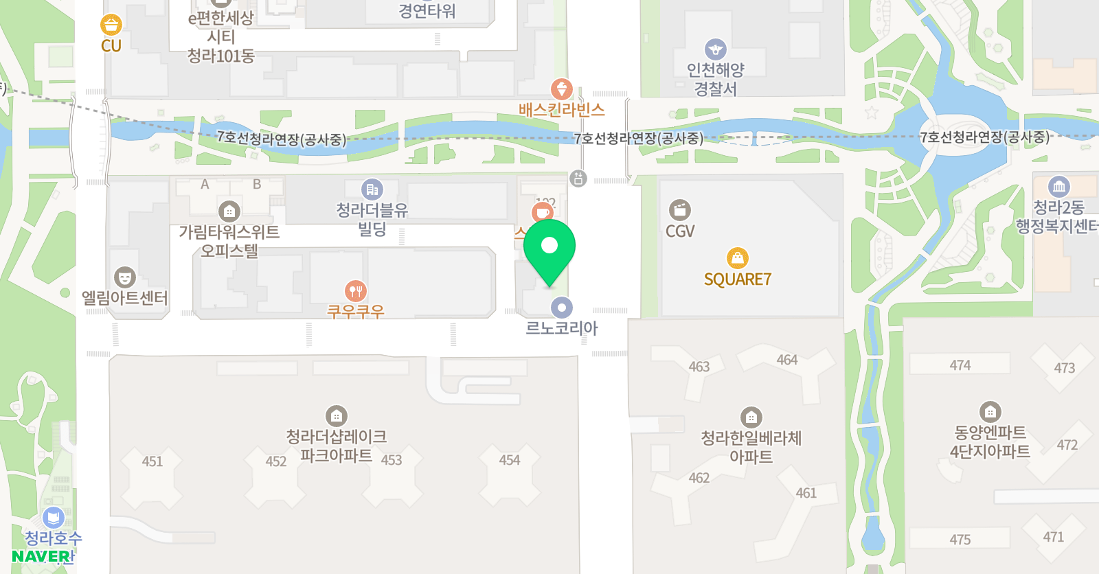지혜의숲 청라센터 위치