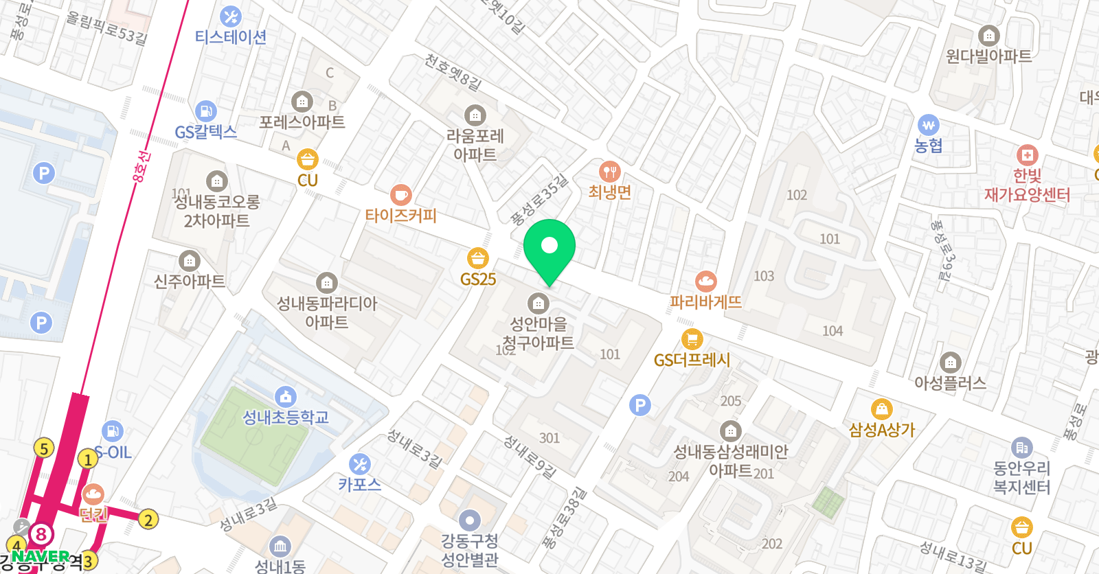 명성K 태권스쿨 성내점 위치