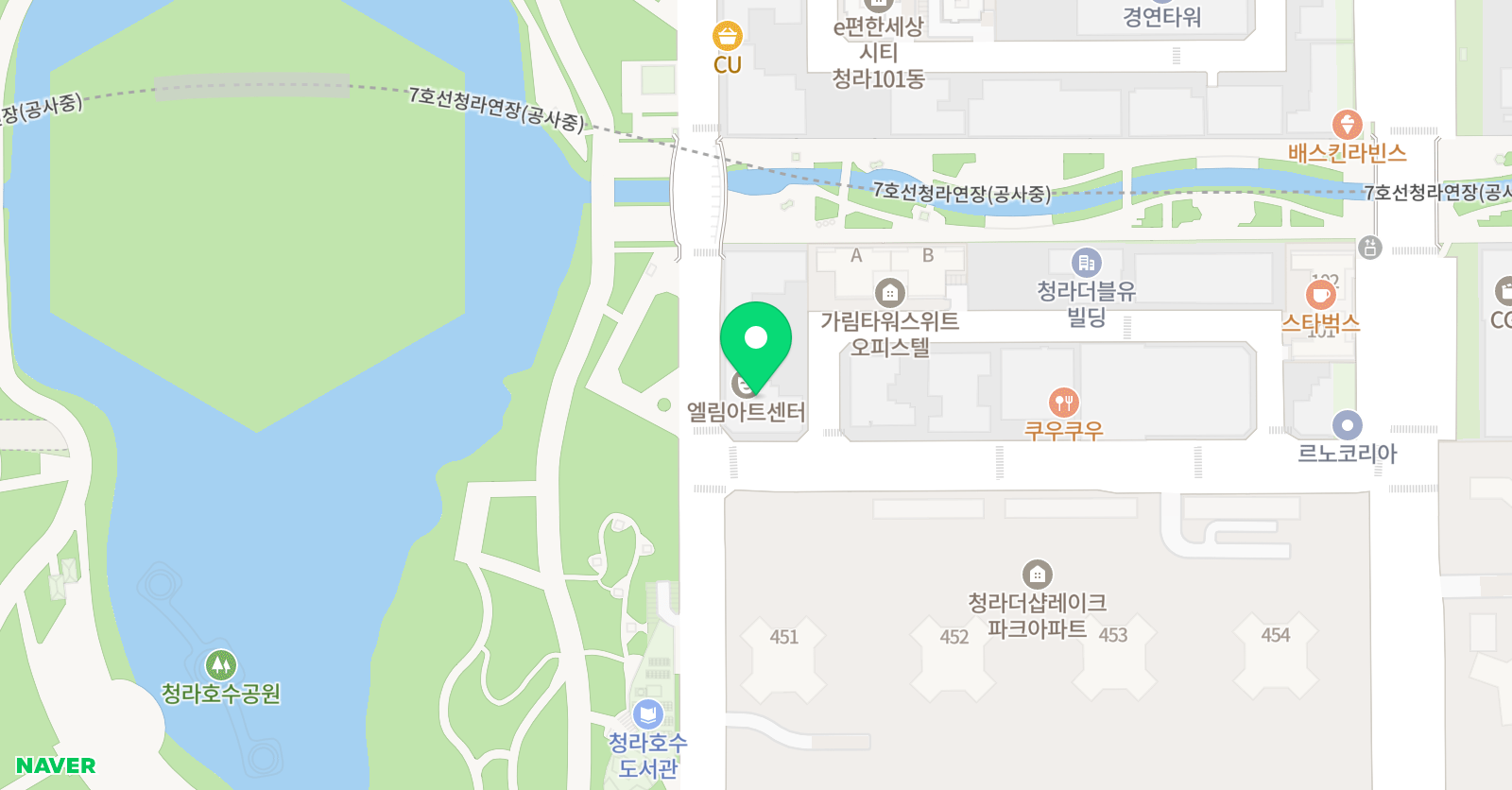 청라더올림 학원 위치