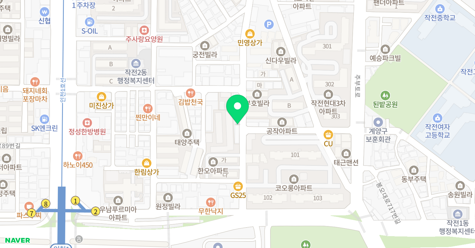 튜티 음악학원 위치