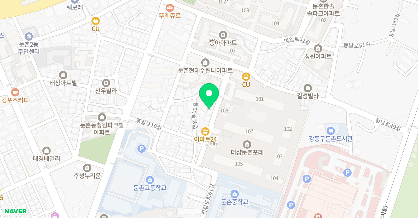 홍익톡톡 미술 위치