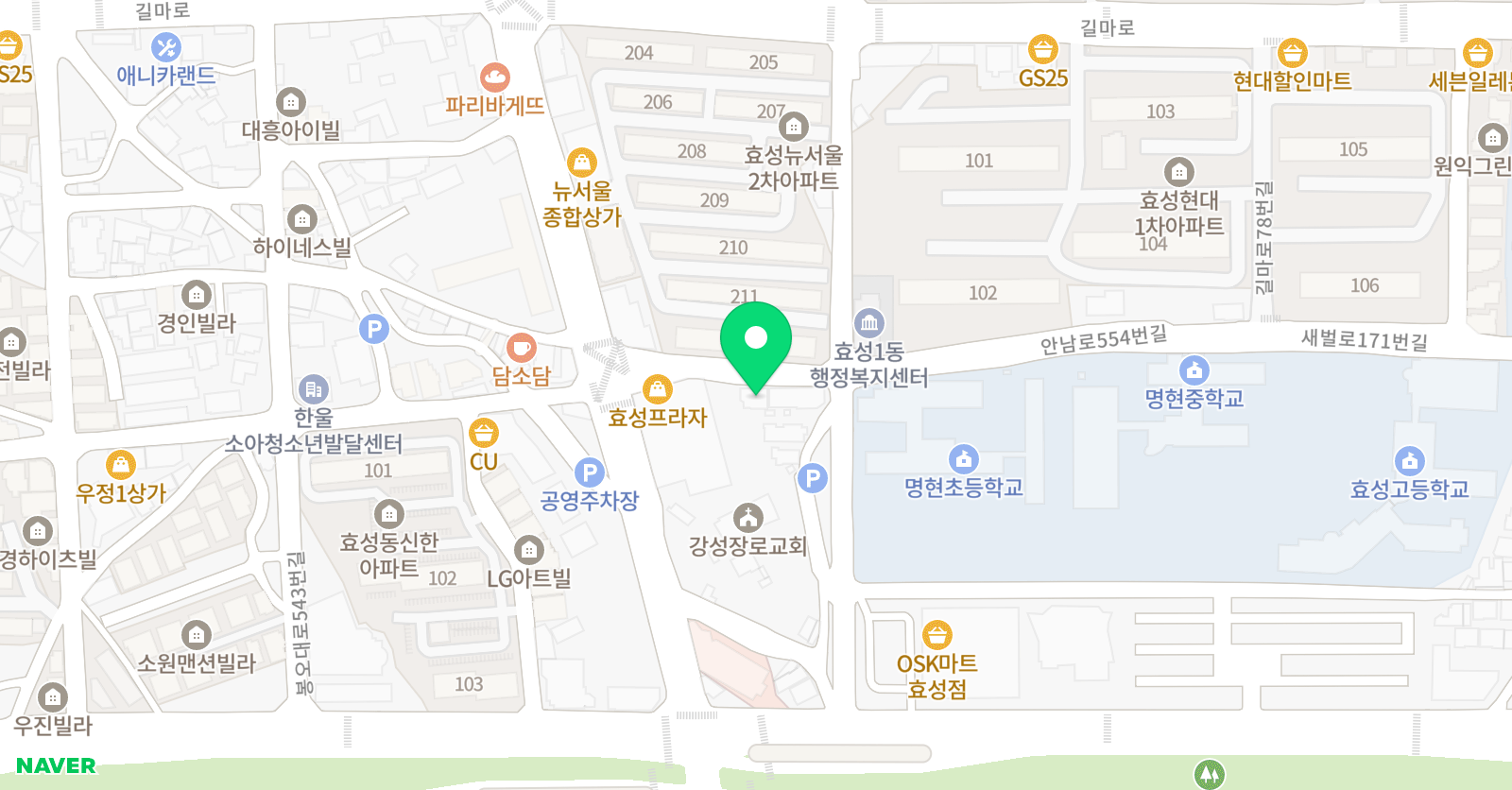 동산 음악학원 위치