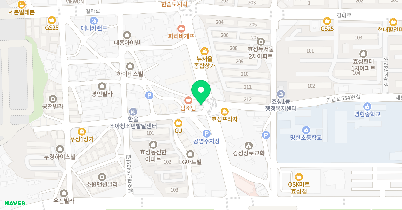 청담 수학학원 위치