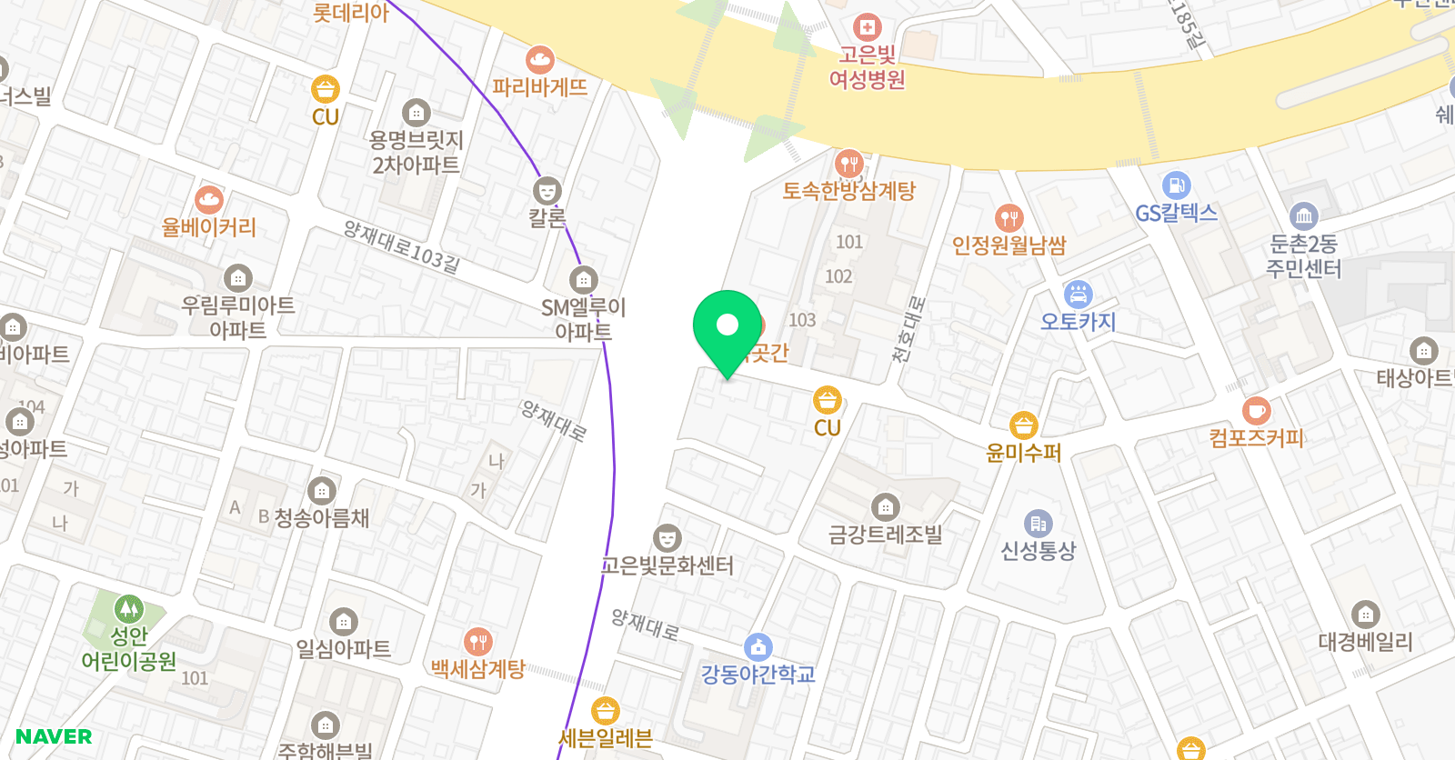김정록 발레학원 위치
